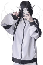 Handsome Long Sleeves Print Jirai Kei Coat 3 Colors